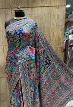 Celebrity Inspired Cocktail saree purple with Sequence & Blouse