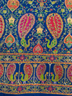 Bright color peacock designer embroidery printed crepe (perfect for mens Kurta )