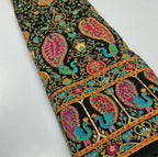 Bright color peacock designer embroidery printed crepe (perfect for mens Kurta )