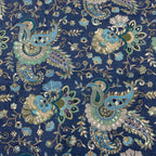 DARK COLOR Keri embroidery position printed crepe fabric