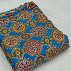 MULTICOLOR embroidery print natural crepe (perfect for mens Kurta )