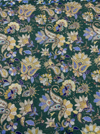 Pure Crepe Rajwadi embroidery Work Position Print Gown Dress Fabric For weddings