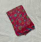 Multi Sequins With Zari Position Print On Pure Crepe Fabric