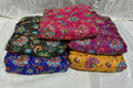 Multi Sequins With Zari Position Print On Pure Crepe Fabric