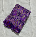 Multi Heavy Zari embroidery worked position print fabric