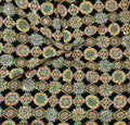 Kaju-gola Heavy Embroidery worked Position Print fabric