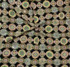 Kaju-gola Heavy Embroidery worked Position Print fabric