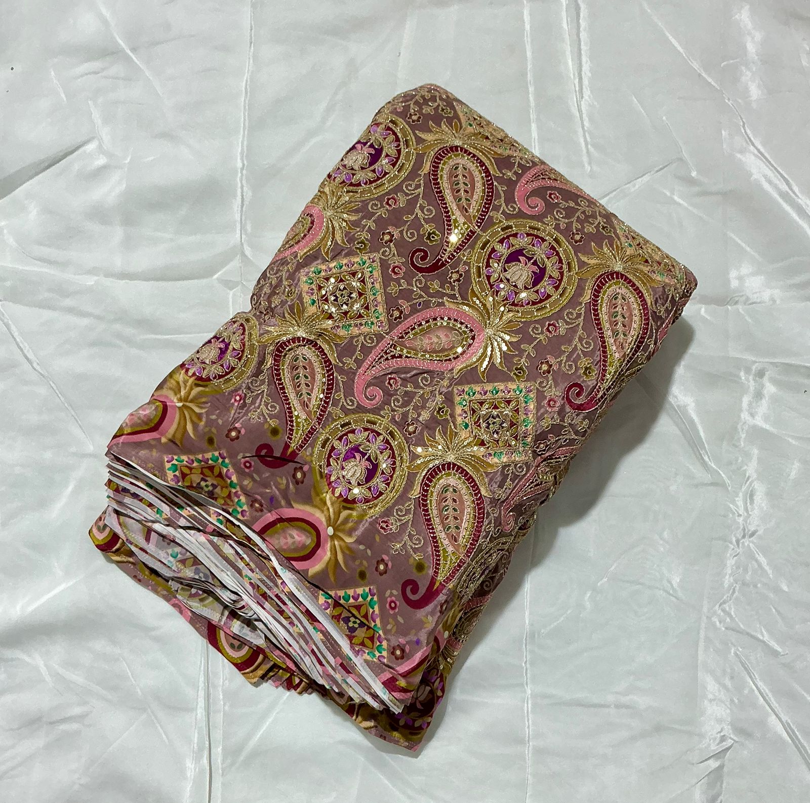 Keri Position print embroidery fabric