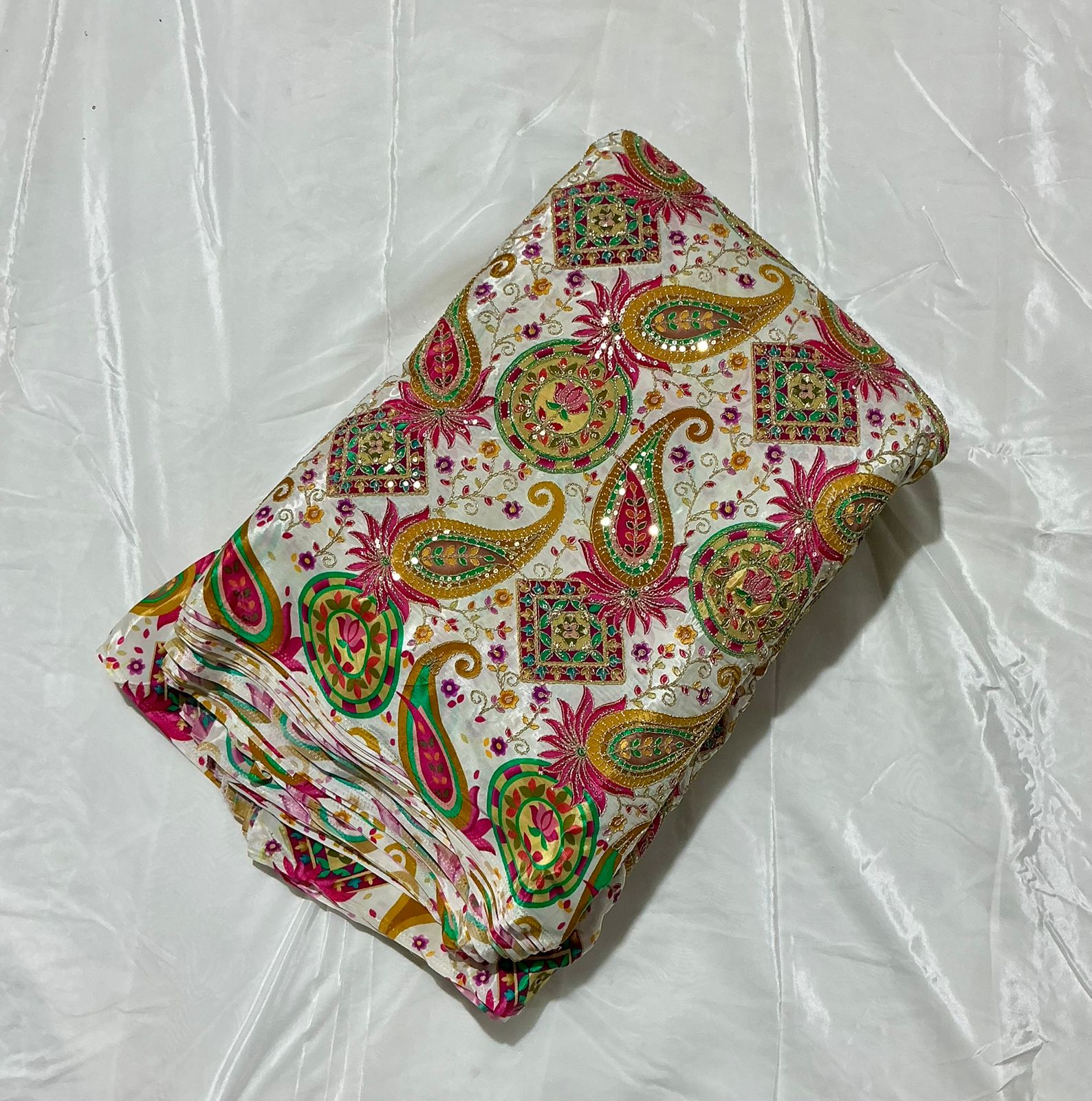 Keri Position print embroidery fabric