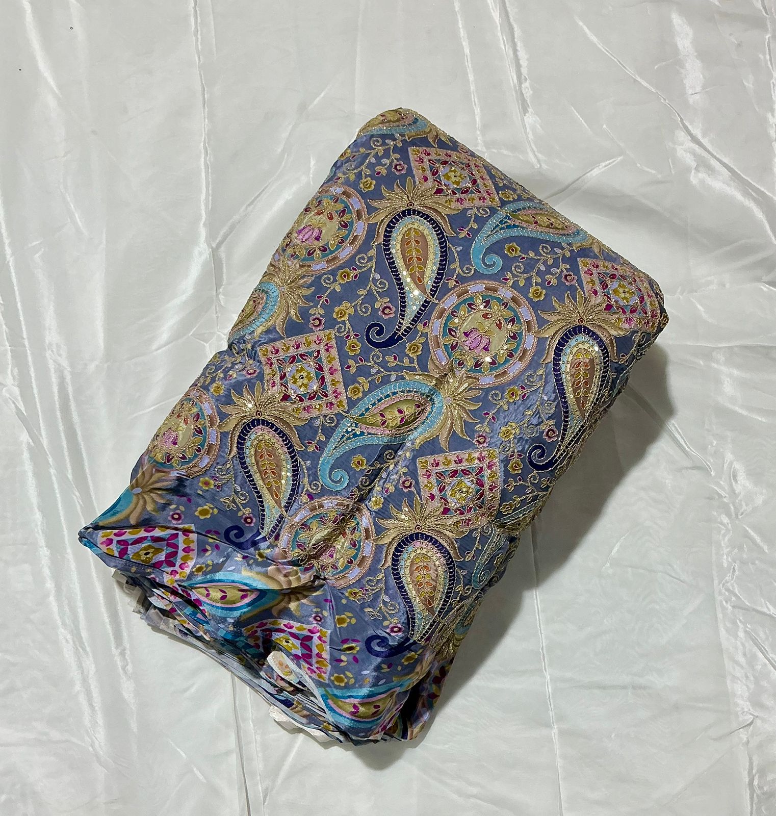 Keri Position print embroidery fabric