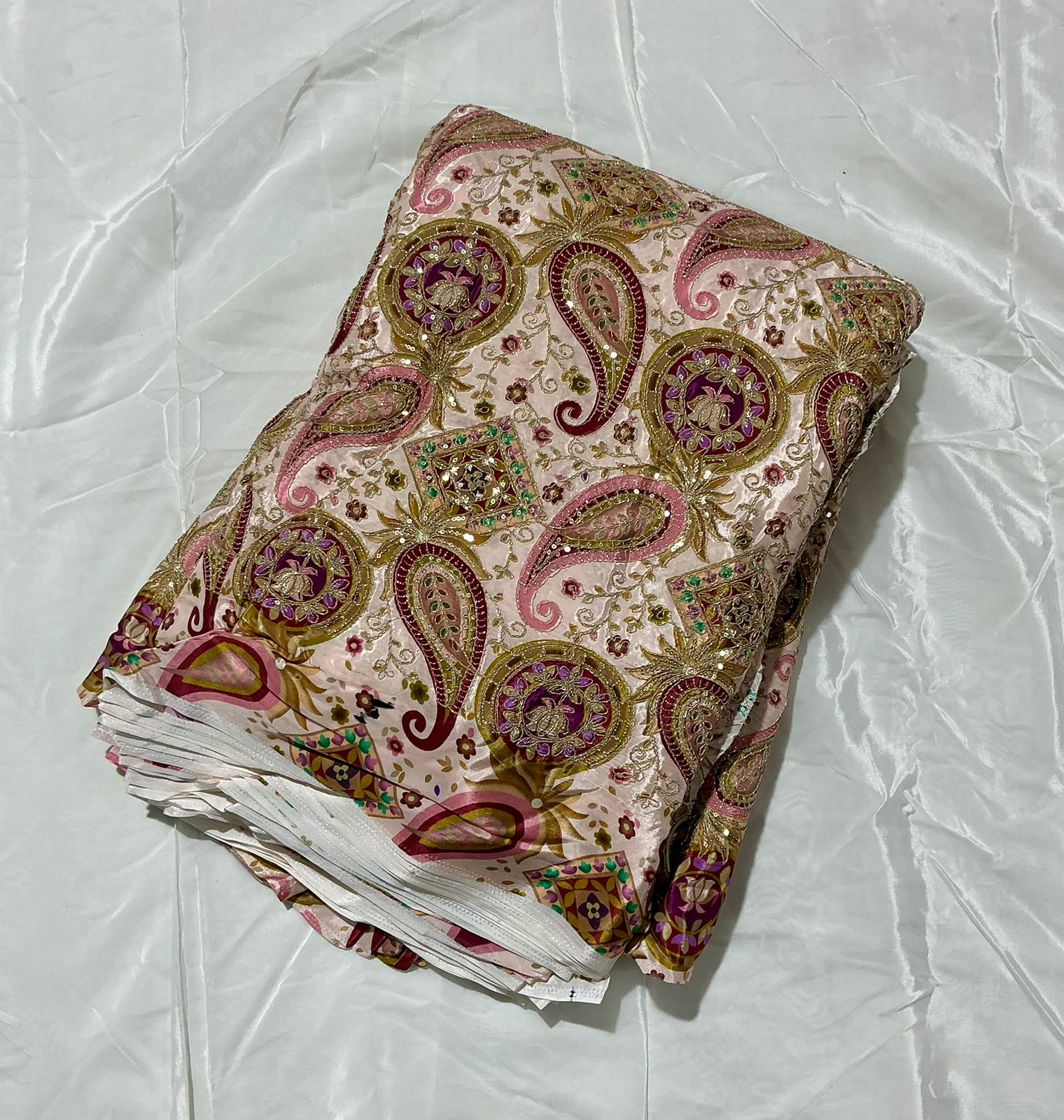 Keri Position print embroidery fabric