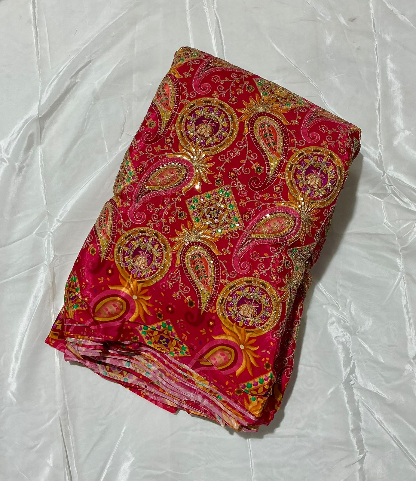 Keri Position print embroidery fabric