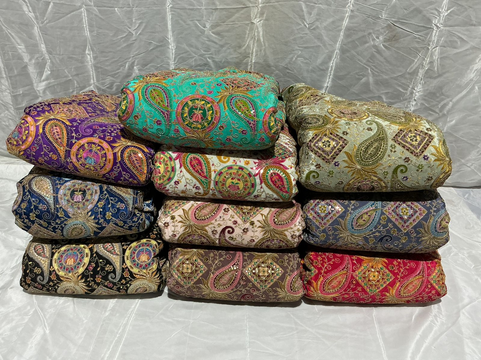 Keri Position print embroidery fabric