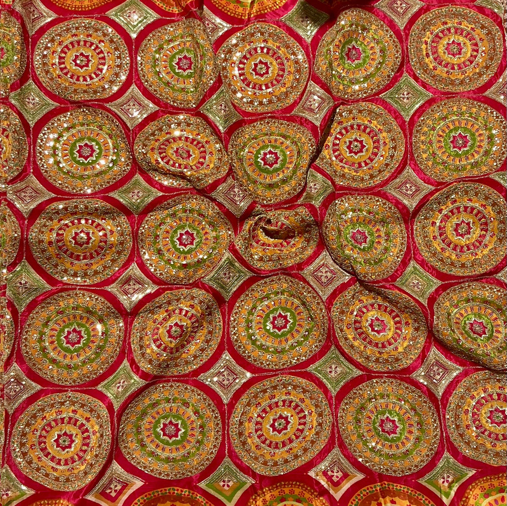 Exclusive Abstract Position Print On Crepe Fabric