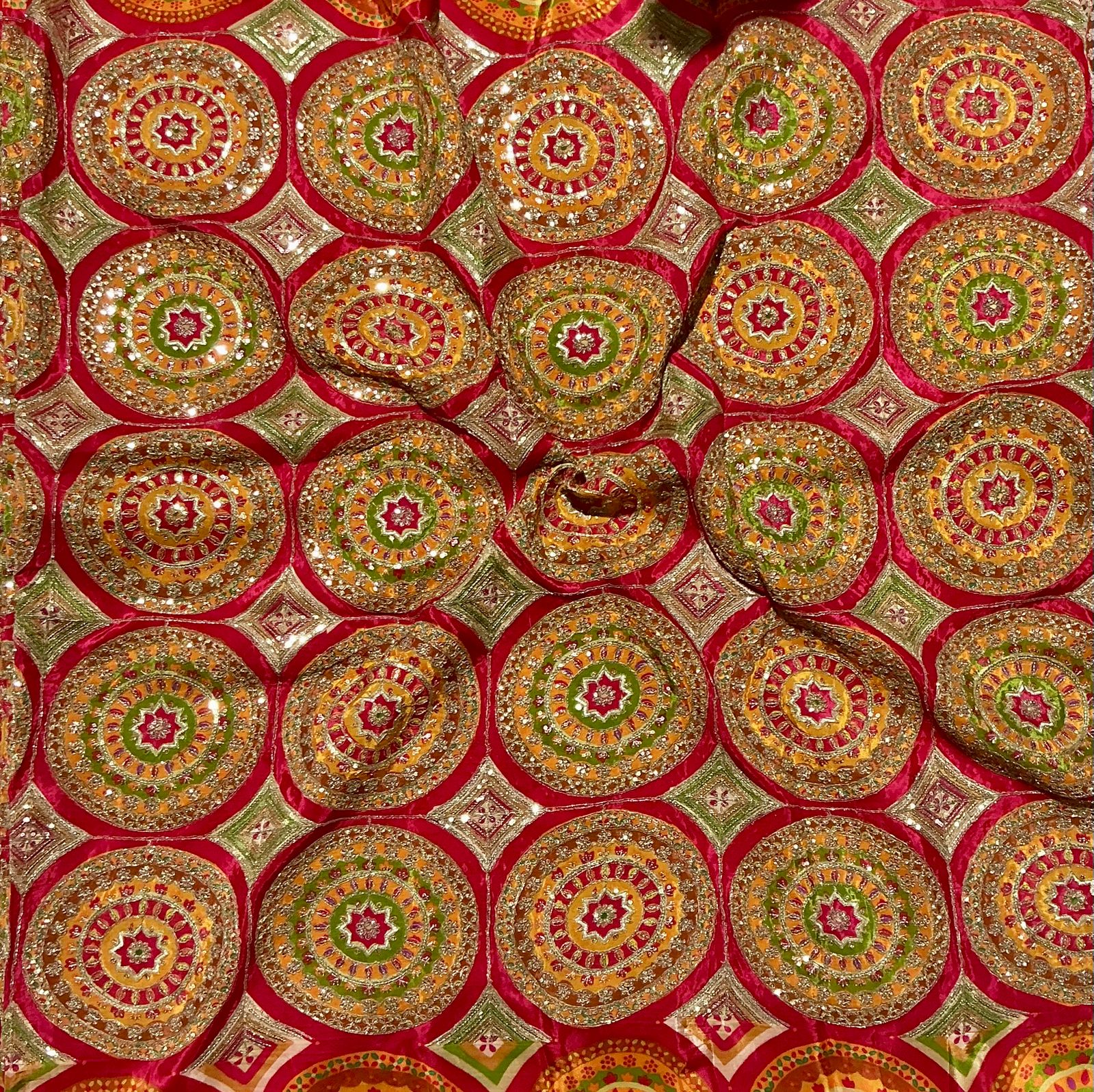 Exclusive Abstract Position Print On Crepe Fabric