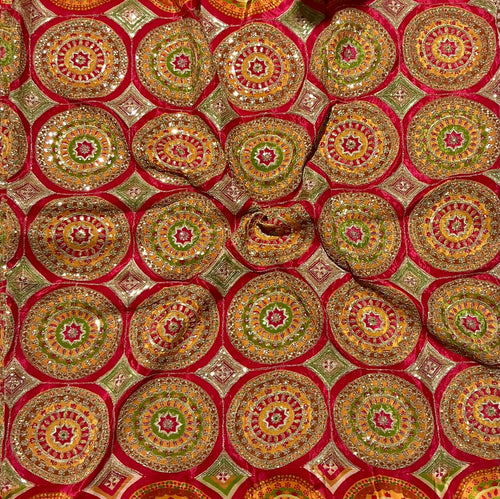 Exclusive Abstract Position Print On Crepe Fabric