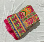 Pure Crape Heavy Embroidery natural crepe fabric