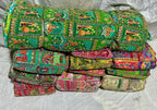 Raja Rani Position Print Fabric on Natural crepe