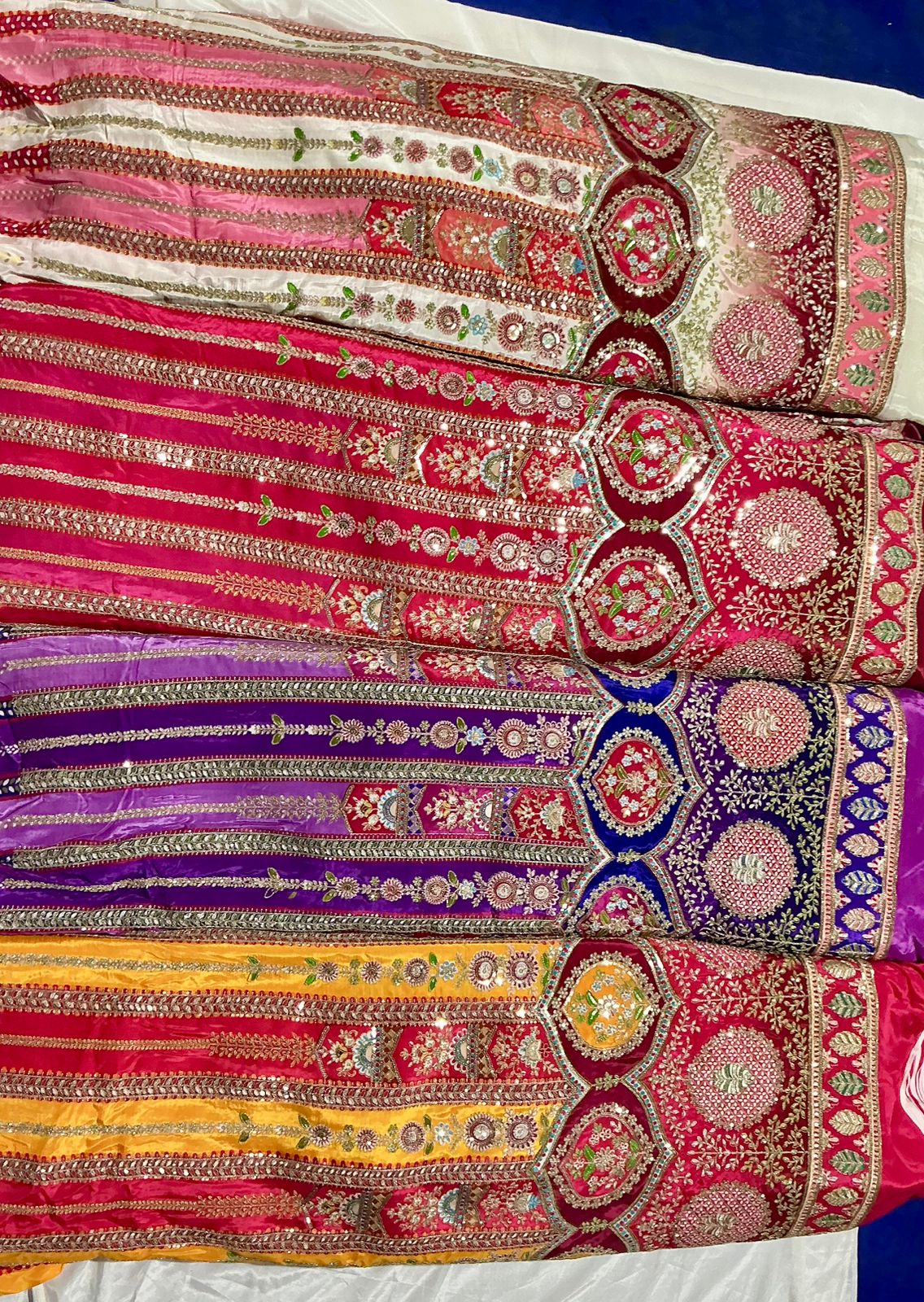 Most Trending Daman Embroidery Work Position Printed on Natural Crepe 54 width