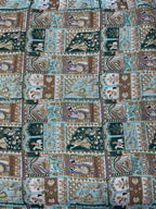 Pastel Color Pure Viscose Position Print Raja Rani Embroidery Work Fabric - Panjabi Dress