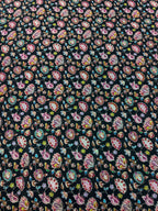 MULTICOLOR floral embroidery print natural crepe (perfect for gown )