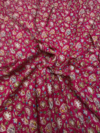 MULTICOLOR floral embroidery print natural crepe (perfect for gown )